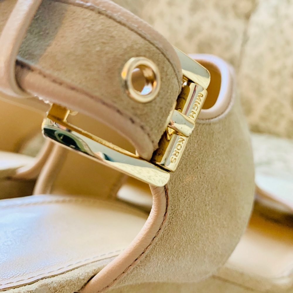 Michael Kors Tan Wedge Sandals - Picture 5 of 6